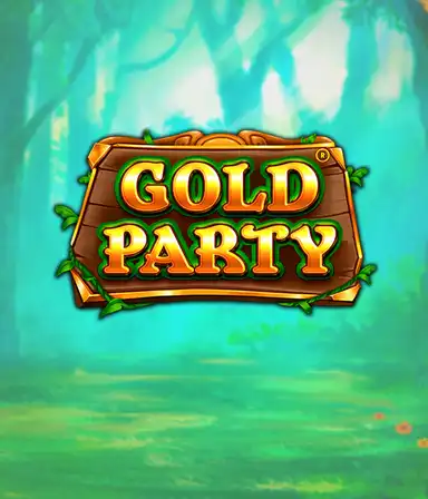 Изображение слота Gold Party от Pragmatic Play, показывающий яркий и веселый мир ирландской тематики с золотыми монетами, веселыми лепреконами и радугой. В центре кадра виден игровой интерфейс с 5 барабанами и 3 рядами, окруженный ирландским пейзажем и горшками золота, создающими атмосферу праздника и волшебства.